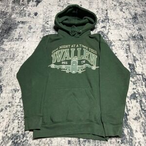 Morgan Wallen One Night At A Time 2024 Tour Hoodie Mens Small Green Pullover
